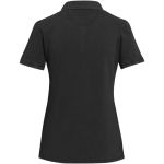 Polo femme manches courtes piqué prélavé 200 g/m² Elevate couleur noir deuxième vue arrière