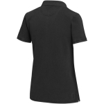 Polo femme manches courtes piqué prélavé 200 g/m² Elevate couleur noir troisième vue arrière