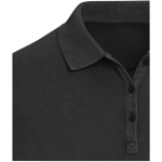 Polo femme manches courtes piqué prélavé 200 g/m² Elevate couleur noir vue détail 1