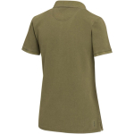 Polo femme manches courtes piqué prélavé 200 g/m² Elevate couleur vert foncé troisième vue arrière