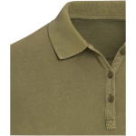 Polo femme manches courtes piqué prélavé 200 g/m² Elevate couleur vert foncé vue détail 1