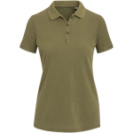 Polo femme manches courtes piqué prélavé 200 g/m² Elevate couleur vert foncé deuxième vue frontale