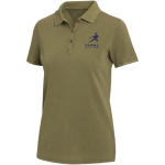 Polo femme manches courtes piqué prélavé 200 g/m² Elevate couleur vert foncé vue impression sérigraphique