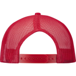 Casquette 6 panneaux en sergé coton visière plate 260 g/m² couleur rouge deuxième vue arrière