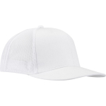 Casquette 6 panneaux en sergé coton visière plate 260 g/m² couleur blanc vue latérale