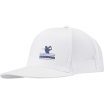 Casquette 6 panneaux en sergé coton visière plate 260 g/m² couleur blanc vue impression sérigraphique