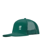 Casquette 6 panneaux en sergé coton visière plate 260 g/m² avec zone d'impression