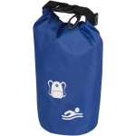 Sac étanche recyclé compact à fermeture enroulable 1 L couleur bleu roi vue impression transfert