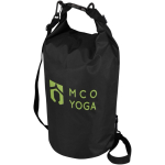 Sac de voyage étanche avec fermeture enroulable 10 L couleur noir vue impression transfert