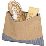 Trousse fine en papier certifié avec doublure douce 3 L couleur bleu marine deuxième vue
