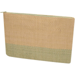 Trousse fine en papier certifié avec doublure douce 3 L couleur vert chiné