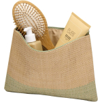 Trousse fine en papier certifié avec doublure douce 3 L couleur vert chiné deuxième vue