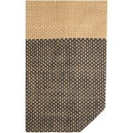 Sac en paille tressée avec bouton magnétique et base large 10 L couleur noir vue détail 1