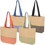 Sac en paille tressée avec bouton magnétique et base large 10 L couleur vert chiné deuxième vue en couleurs