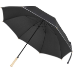 Parapluie anti-vent automatique avec bande réfléchissante Ø130 cm couleur noir