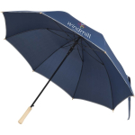 Parapluie anti-vent automatique avec bande réfléchissante Ø130 cm couleur bleu marine