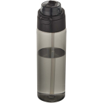 Gourde 700 ml avec paille et bouchon bouton anti-fuite couleur noir
