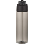 Gourde 700 ml avec paille et bouchon bouton anti-fuite couleur noir deuxième vue arrière
