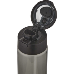Gourde 700 ml avec paille et bouchon bouton anti-fuite couleur noir vue détail 1