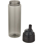 Gourde 700 ml avec paille et bouchon bouton anti-fuite couleur noir deuxième vue