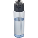 Gourde 700 ml avec paille et bouchon bouton anti-fuite couleur bleu bondi