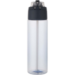 Gourde 700 ml avec paille et bouchon bouton anti-fuite couleur bleu bondi deuxième vue arrière