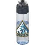Gourde 700 ml avec paille et bouchon bouton anti-fuite couleur bleu bondi