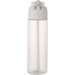 Gourde 700 ml avec paille et bouchon bouton anti-fuite couleur transparent deuxième vue arrière
