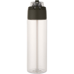Gourde 700 ml avec paille et bouchon bouton anti-fuite couleur vert foncé deuxième vue arrière