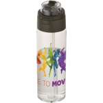 Gourde 700 ml avec paille et bouchon bouton anti-fuite couleur vert foncé