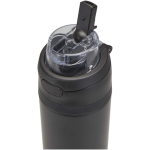 Gourde simple paroi paille rabattable finition mate 800 ml couleur noir vue détail 2