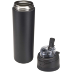 Gourde simple paroi paille rabattable finition mate 800 ml couleur noir deuxième vue