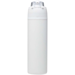 Gourde simple paroi paille rabattable finition mate 800 ml couleur blanc deuxième vue arrière