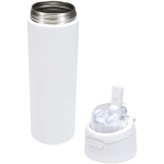 Gourde simple paroi paille rabattable finition mate 800 ml couleur blanc deuxième vue