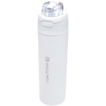 Gourde simple paroi paille rabattable finition mate 800 ml couleur blanc vue impression avec logo 2