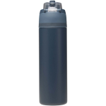 Gourde simple paroi paille rabattable finition mate 800 ml couleur bleu marine deuxième vue arrière