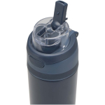 Gourde simple paroi paille rabattable finition mate 800 ml couleur bleu marine vue détail 2