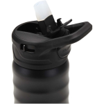 Gourde sport avec paille rabattable anti-fuite 350 ml couleur noir vue détail 1
