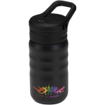 Gourde sport avec paille rabattable anti-fuite 350 ml couleur noir