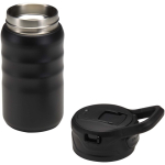 Gourde sport avec paille rabattable anti-fuite 350 ml couleur noir deuxième vue