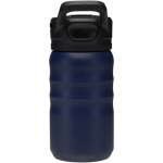 Gourde sport avec paille rabattable anti-fuite 350 ml couleur bleu marine deuxième vue arrière