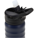 Gourde sport avec paille rabattable anti-fuite 350 ml couleur bleu marine vue détail 1