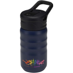 Gourde sport avec paille rabattable anti-fuite 350 ml couleur bleu marine