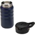 Gourde sport avec paille rabattable anti-fuite 350 ml couleur bleu marine deuxième vue