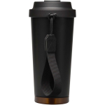 Mug isotherme double paroi en inox finition mate 480 ml couleur noir deuxième vue arrière