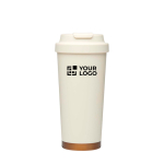 Mug isotherme double paroi en inox finition mate 480 ml avec zone d'impression