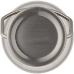 Bouteille en inox 600 ml avec bouchon vissé et poignée couleur noir troisième vue frontale