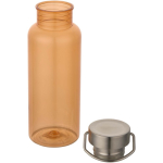 Bouteille en inox 600 ml avec bouchon vissé et poignée couleur orange deuxième vue