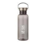 Bouteille en inox 600 ml avec bouchon vissé et poignée avec zone d'impression