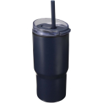 Gobelet isotherme double paroi couvercle antifuite 540 ml couleur bleu marine